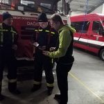 Hasiči v Dačicích se zásahovým vozem v úterý večer kontrolovali průjezdnost ulic