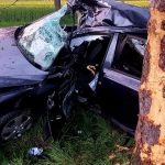 Řidička dostala v zatáčce smyk a narazila s autem do stromu