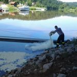 Ropa na řece u Hluboké nad Vltavou