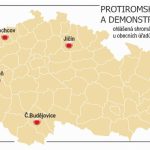 Demonstrace v Budějovicích byla poklidná. Policie zasahovala až navečer