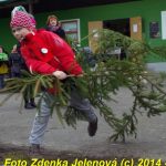 V Čížové létaly vzduchem vánoční stromky