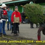 V Čížové létaly vzduchem vánoční stromky