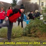 V Čížové létaly vzduchem vánoční stromky