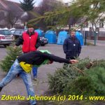 V Čížové létaly vzduchem vánoční stromky