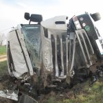 Ranní nehoda u Horusic zkomplikuje dopravu ještě pozdě odpoledne