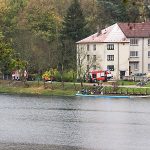 Do táborského Jordánu spadla dodávka