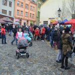 Na svatého Martina čekaly v Písku stovky lidí. I v dešti