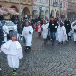 Malí koledníci Tříkrálové sbírky se v Budějovicích vydali do ulic