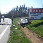 Vážná nehoda u Boršova nad Vltavou včera uzavřela silnici na několik hodin