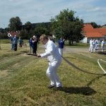 Hasiči v Nemějicích předvedli staré ruční stříkačky