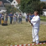 Hasiči v Nemějicích předvedli staré ruční stříkačky
