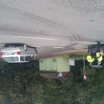 V Písku se nevešel kamion pod viadukt. Probíhají vyprošťovací práce