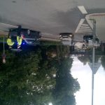 V Písku se nevešel kamion pod viadukt. Probíhají vyprošťovací práce