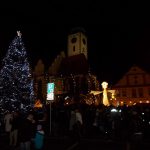 Vánoční strom už září na náměstí v Táboře