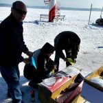 Modelářům sníh nevadí. Létáním na lyžích se v Táboře bavili celý den