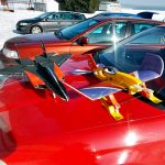 Modelářům sníh nevadí. Létáním na lyžích se v Táboře bavili celý den