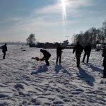 Modelářům sníh nevadí. Létáním na lyžích se v Táboře bavili celý den