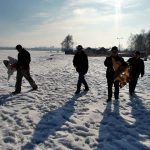 Modelářům sníh nevadí. Létáním na lyžích se v Táboře bavili celý den