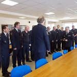 Řediteli jindřichohradeckých hasičů Janu Všetečkovi poděkovali za práci kolegové z celého kraje