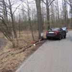Ošidné zatáčky u Čejkovic řidič nezvládl. BMW skončilo v rybníce