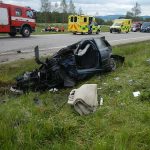 Tragická nehoda u Bujanova. Mrtvý řidič, druhý v kritickém stavu. Doplněny fotografie