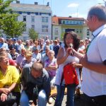Prezident Miloš Zeman debatoval s lidmi Milevsku. Mladíka s píšťalkou málem inzultovali