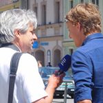 Prezident Miloš Zeman debatoval s lidmi Milevsku. Mladíka s píšťalkou málem inzultovali