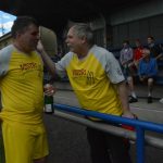 Zase za rok, skandovali fotbalisté Junioru u dudáka na náměstí