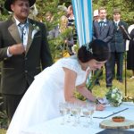 Myslivecká svatba se odehrála podle starého rituálu