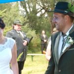 Myslivecká svatba se odehrála podle starého rituálu