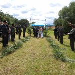 Myslivecká svatba se odehrála podle starého rituálu