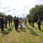 Myslivecká svatba se odehrála podle starého rituálu