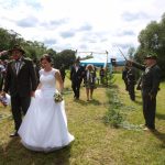 Myslivecká svatba se odehrála podle starého rituálu