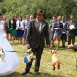 Myslivecká svatba se odehrála podle starého rituálu