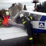 K havárii letadla v Táboře jeli hasiči, policisté i záchranáři. Šlo naštěstí jen o cvičení