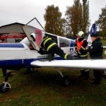 K havárii letadla v Táboře jeli hasiči, policisté i záchranáři. Šlo naštěstí jen o cvičení