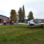 K havárii letadla v Táboře jeli hasiči, policisté i záchranáři. Šlo naštěstí jen o cvičení