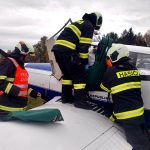K havárii letadla v Táboře jeli hasiči, policisté i záchranáři. Šlo naštěstí jen o cvičení
