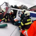 K havárii letadla v Táboře jeli hasiči, policisté i záchranáři. Šlo naštěstí jen o cvičení