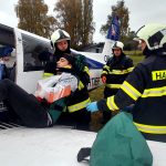 K havárii letadla v Táboře jeli hasiči, policisté i záchranáři. Šlo naštěstí jen o cvičení