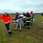 K havárii letadla v Táboře jeli hasiči, policisté i záchranáři. Šlo naštěstí jen o cvičení