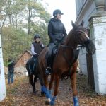 Hubertská jízda kolem hradu Šelmberk přilákala hodně jezdců i diváků