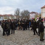Hubertská jízda v Písku finišovala u kostela Narození Panny Marie
