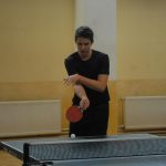 Vítězové vánočního turnaje ve stolním tenisu v Dražicích – Milan Vlček, Petr Chytil a Jakub Stuchlík