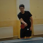 Vítězové vánočního turnaje ve stolním tenisu v Dražicích – Milan Vlček, Petr Chytil a Jakub Stuchlík