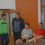 Vítězové vánočního turnaje ve stolním tenisu v Dražicích – Milan Vlček, Petr Chytil a Jakub Stuchlík