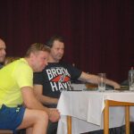 Vítězové vánočního turnaje ve stolním tenisu v Dražicích – Milan Vlček, Petr Chytil a Jakub Stuchlík