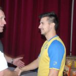 Vítězové vánočního turnaje ve stolním tenisu v Dražicích – Milan Vlček, Petr Chytil a Jakub Stuchlík