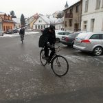 První huštění si v mrazu nenechala ujít čtyřicítka velocipedistů
