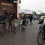 První huštění si v mrazu nenechala ujít čtyřicítka velocipedistů